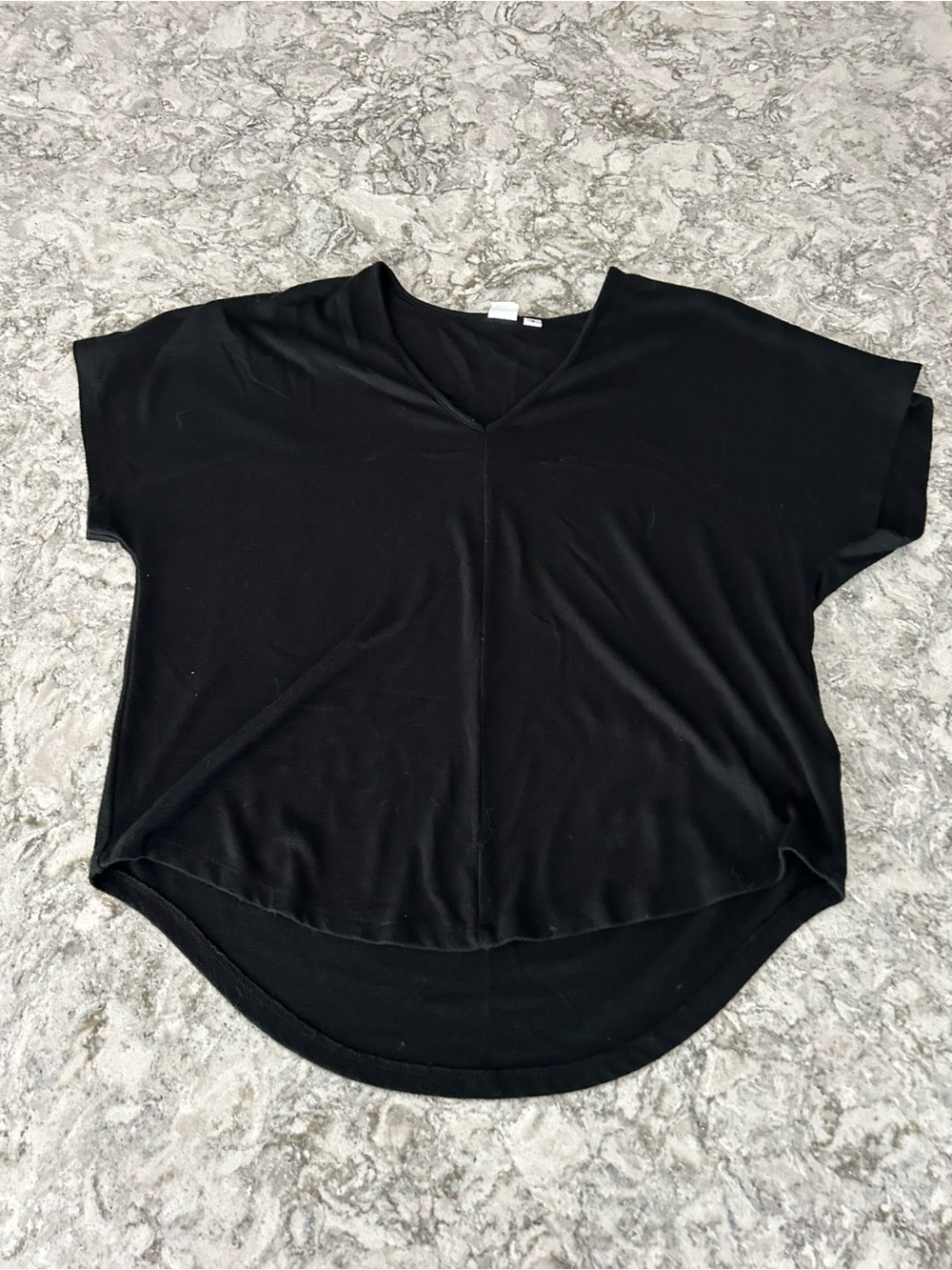 GAP Black V-Neck Boxy Tunic Top